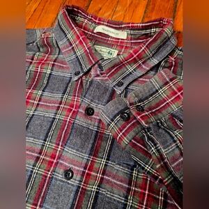 LL Bean Mens Traditional Fit XLT Plaid Flannel Long Sleeve Button Down Shirt C1